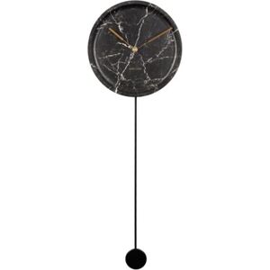 Designové kyvadlové nástěnné hodiny 5860BK Karlsson 75cm