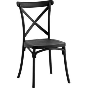 Černá stohovatelná židle Zenith