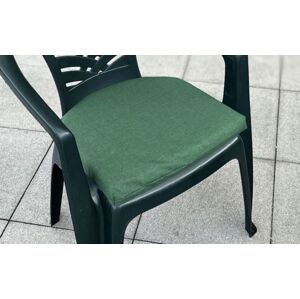 Malý polstr na židli, tmavě zelený melír
