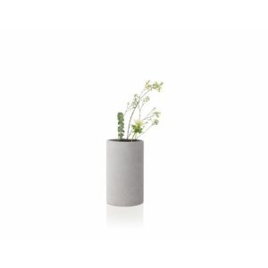 Světle šedá váza COLUNA S, výška 20 cm