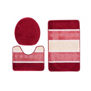 Sada koupelnových koberečků MULTI C5016A červený řecký