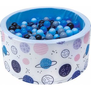 Suchý bazén s míčky modrý planety