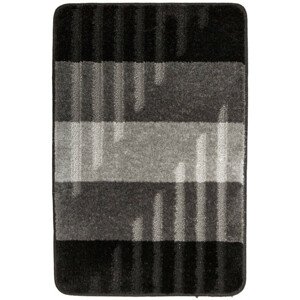Koupelnový kobereček VIC šedý / černý, pruhy