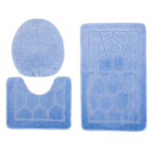 Sada koupelnových koberečků MONO 1147 modrý 5004 3PC BRUK