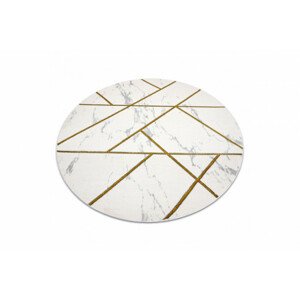 Koberec EMERALD exkluzivní 1012 kruh - glamour, marmur, geometrický krémový/zlatý