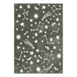 Dětský koberec Lima 9572A tmavě šedý/krém Noční nebe