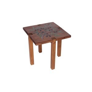 Čtvercový odkládací stolek z masivu olivová ratolest Arasta