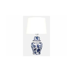Bílá stolní lampa ve tvaru vázy Tulipán a karafiát, Qdec Bleu Blanc