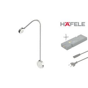 HÄFELE LOOX 2x LED 2034 USB chrom - 2x Čtecí lampička 12V/17W pro montáží na plochu v barvě chrom