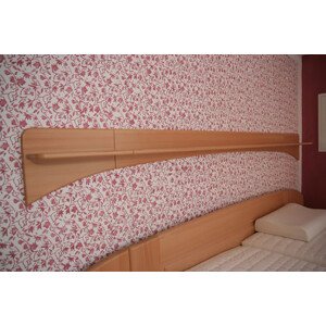 Rampa nad postel z masivu trojdílná - Volitelná délka 210-290 cm (podle šíře postele)