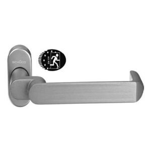 SCHÜCO Dveřní klika pro hliníkové dveře a panikové zámky Barva: Stříbrná matná - C0 - hliník