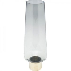 KARE Design Šedá skleněná váza Noble Ring 40cm