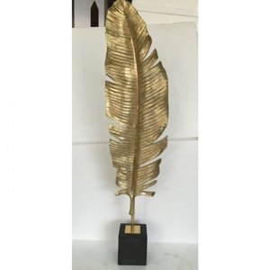 KARE Design Dekorace Zlaté Pírko 147cm