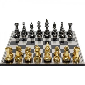 KARE Design Šachy na ocelové šachovnici 60cm