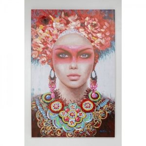 KARE Design Obraz na plátně Red Eye Lady 90x140cm