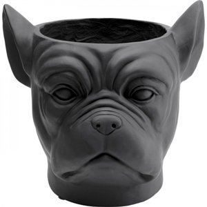 KARE Design Dekorativní květináč Bulldog - černý