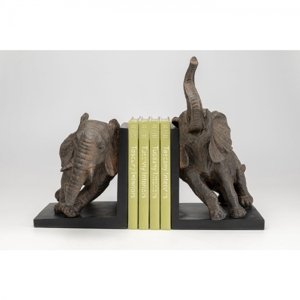 KARE Design Zarážka na knihy Elephants 25cm - set 2 ks