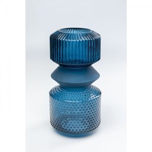 KARE Design Modrá skleněná váza Marvelous Duo 36cm