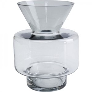 KARE Design Čirá skleněná váza Cristallino 20cm