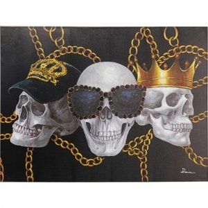 KARE Design Obraz na plátně Skull Gang 90x120cm