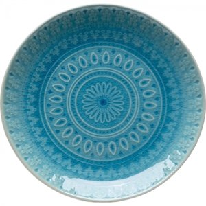 KARE Design Talíř Sicilia - modrý, Ø21cm