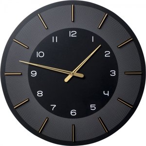 KARE Design Nástěnné hodiny Lio - černé, Ø60cm