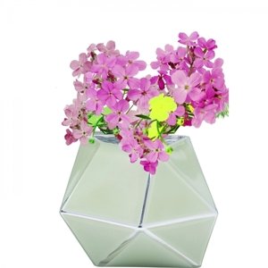 KARE Design Stříbrná skleněná váza Art Pastel 14cm