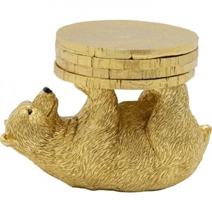 KARE Design Soška Medvěd s podnosem na skleničku 7cm
