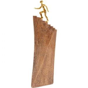 KARE Design Soška Muž stoupající vzhůru - zlatá, 25cm