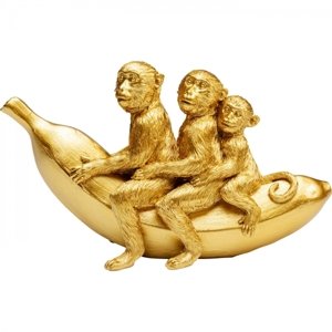 KARE Design Soška Opice Jízda na banánu 12cm
