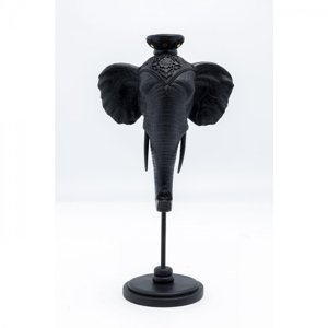 KARE Design Svícen Slon - černý, 49cm