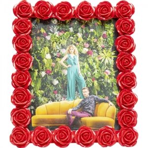 KARE Design Fotorámeček Romantic Rose - červený, 26x31cm