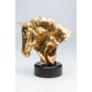 KARE Design Soška Kůň s hříbětem Spirit - zlaté 29cm