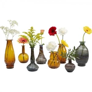 KARE Design Skleněné vázy Family Doty (set 8 kusů)