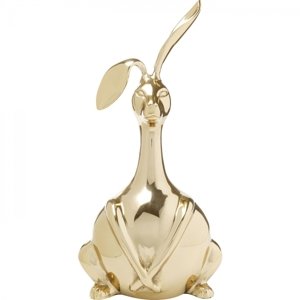 KARE Design Soška Bunny - zlatá, 37cm