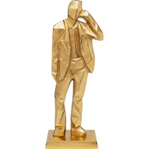 KARE Design Soška Standing Man - zlatá, 62cm