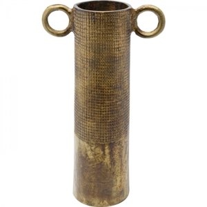 KARE Design Hnědá kovová váza Vár 31cm