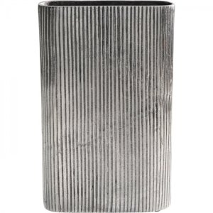 KARE Design Stříbrná hliníková váza Gauri 35cm