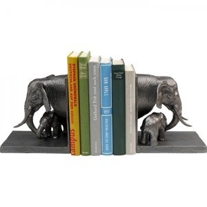 KARE Design Zarážka na knihy Elephant Family (set 2 kusů)