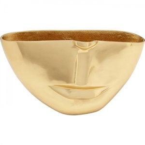 KARE Design Hliníková váza Half Face Gold 38cm