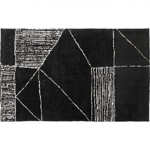 KARE Design Kusový koberec Opaco Net - černý, 170x240cm