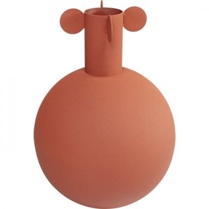 KARE Design Oranžová kovová váza Lava 41cm