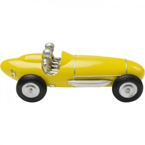 KARE Design Dekorace Racing Car - žlutá, 26cm