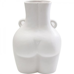 KARE Design Keramická váza Donna - bílá, 40cm