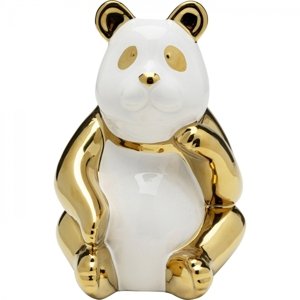 KARE Design Soška Panda - zlatá, 19cm