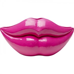 KARE Design Polyresinová váza Lips Pink 28cm