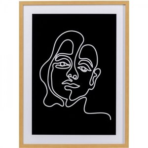 KARE Design Zarámovaný obraz Faccia Arte Woman 60x80cm