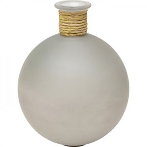 KARE Design Váza Isola Belly - šedá, 25cm