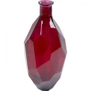 KARE Design Skleněná váza Origami - růžová, 59cm