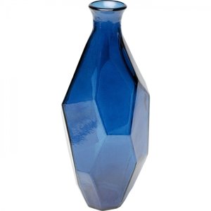 KARE Design Skleněná váza Origami Blue 31cm